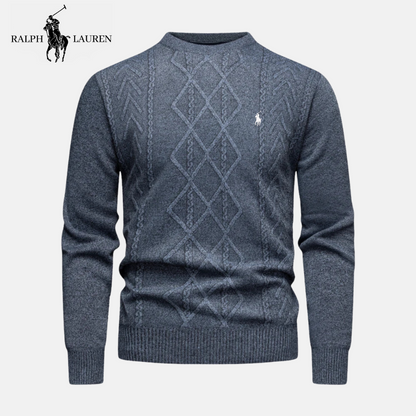 R&L Heritage Merino Wool Cable-Knit Crew Neck Jumper