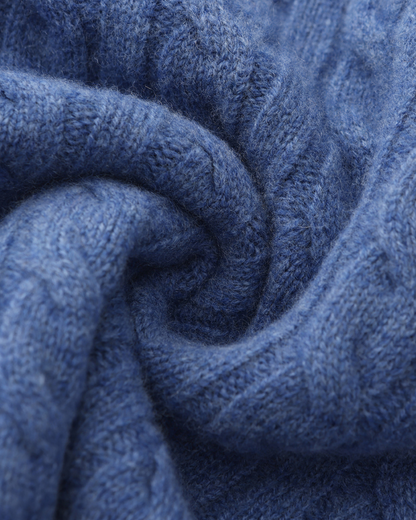 Polo de Cashmere 100% Tejido con Media Cremallera